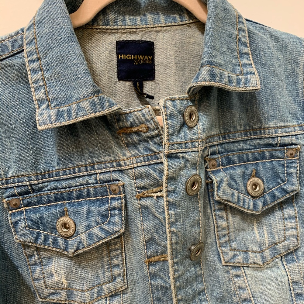 Crop Top Jean Jacket - Picture 2 of 2